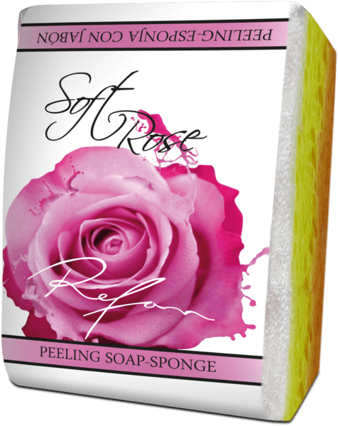 Peeling soap-sponge Soft rose