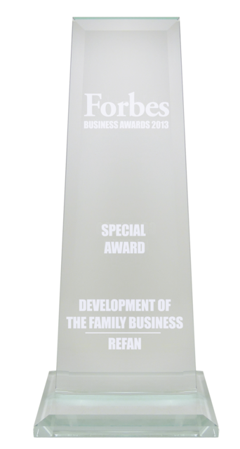 Refan: FORBES za  "Rozwój biznesu rodzinnego"