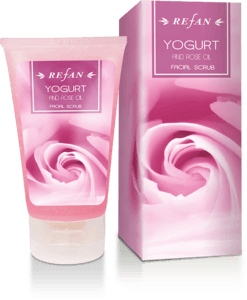 Facial scrub yogurt and rose oil Facial scrub yogurt and rose oil