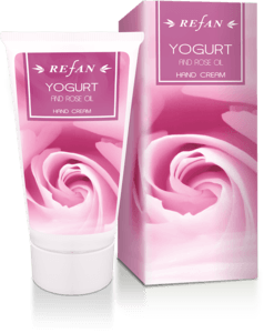 Yogurt and  Rose Crème mains