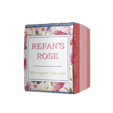 Savon-éponge exfoliant Refan's Rose