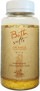 Badesalz mit ätherischem Badesalz mit ätherischem orangenöl