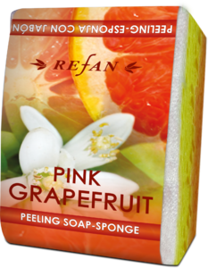 Pink Grapefruit Peeling soap sponge