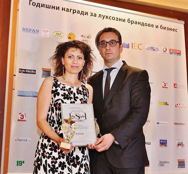 Refan Bulgaria with Life Style Awards at the annual awards for luxury brands