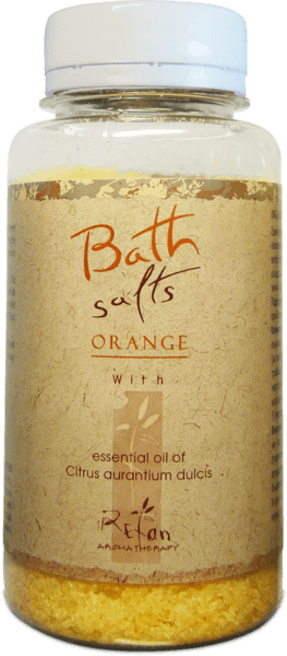 Badesalz mit ätherischem orangenöl