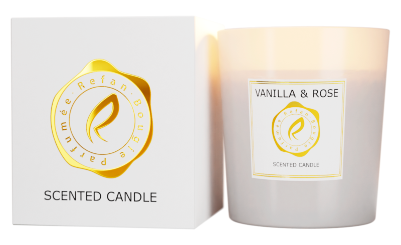 SCENTED CANDLE VANILLA & ROSE