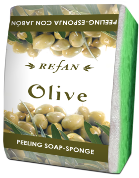 Olive Peeling soap-sponge